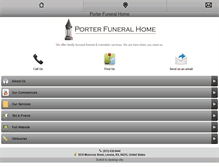 Tablet Screenshot of porterfuneralhome.mobi